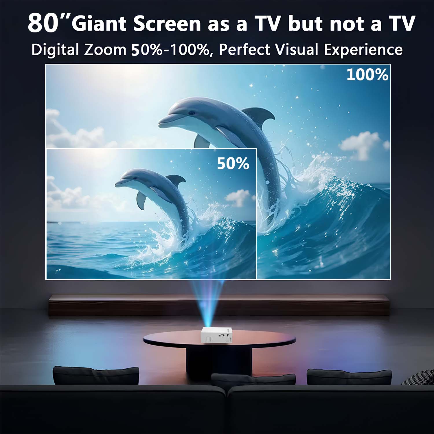 Projetor mini projetor com usb hdmi, pequeno portátil ao ar livre filme vídeo dlp led para viagens de acampamento em casa