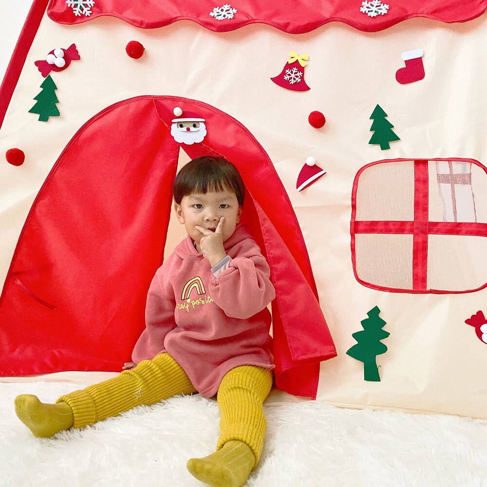 Christmas House Children Indoors and Outdoors House Christmas Party Decoration Baby Tent Boys and Girls Year