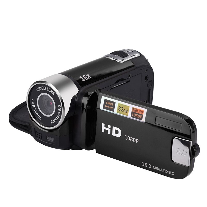 2.4 pouce TFT Sn 16X Zoom numérique DV caméscope vidéo HD 1080P caméra numérique portable capteur Cmos jusqu'à 32 go SD noir