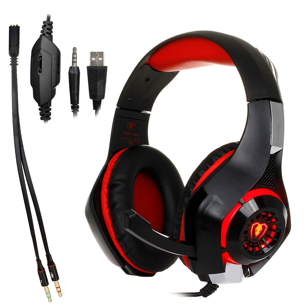 3.5mm Gaming hoofdtelefoon Oortelefoon Gaming Headset Hoofdtelefoon Xbox Een Headset met microfoon voor pc ps4 playstation 4 laptop telefoon