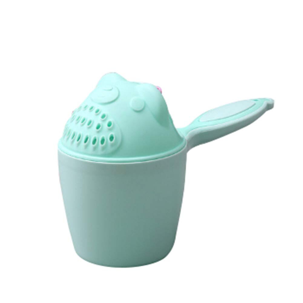 Badkamer Kinderen Baby Douche Shampoo Spoelen Cup Cartoon Beer Haar Wassen Lepel Kind Wassen Haar Cup Kids Bad Tool: Green