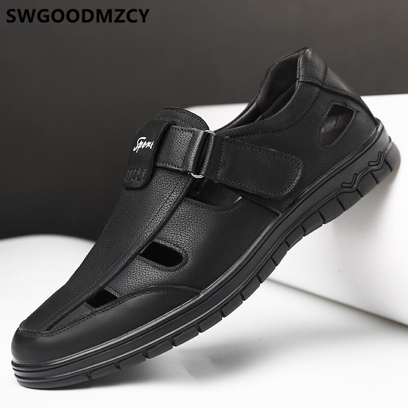 Mens Sandals Summer Italian Leather Sandals For Men Shoes Men Mens-shoes-casual Sandalias Hombre Sepatu Sneaker Pria
