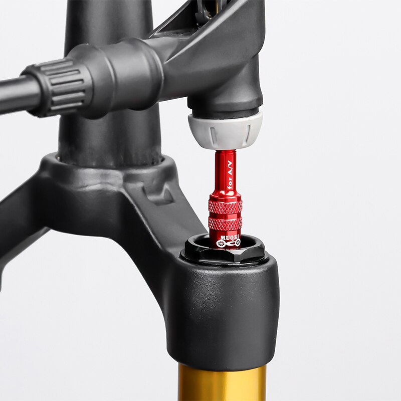 MUQZI – adaptateur de Valve de fourche de vélo, Schrader Air, adaptateur de Valve gonflable pour vtt, accessoire de fourche de vélo de route
