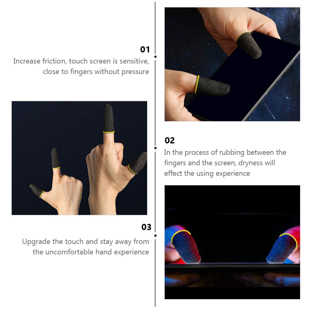 10 stück daumenhüllen für handy-gamecontroller, schweißabweisende fingerhüllen