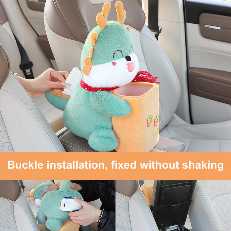 Cute Car Tissue Box Cute Dragon Car Organizer Backseat Car Seat Back Storage Bag Decorative Tissue Box Holder Backseat Tissue