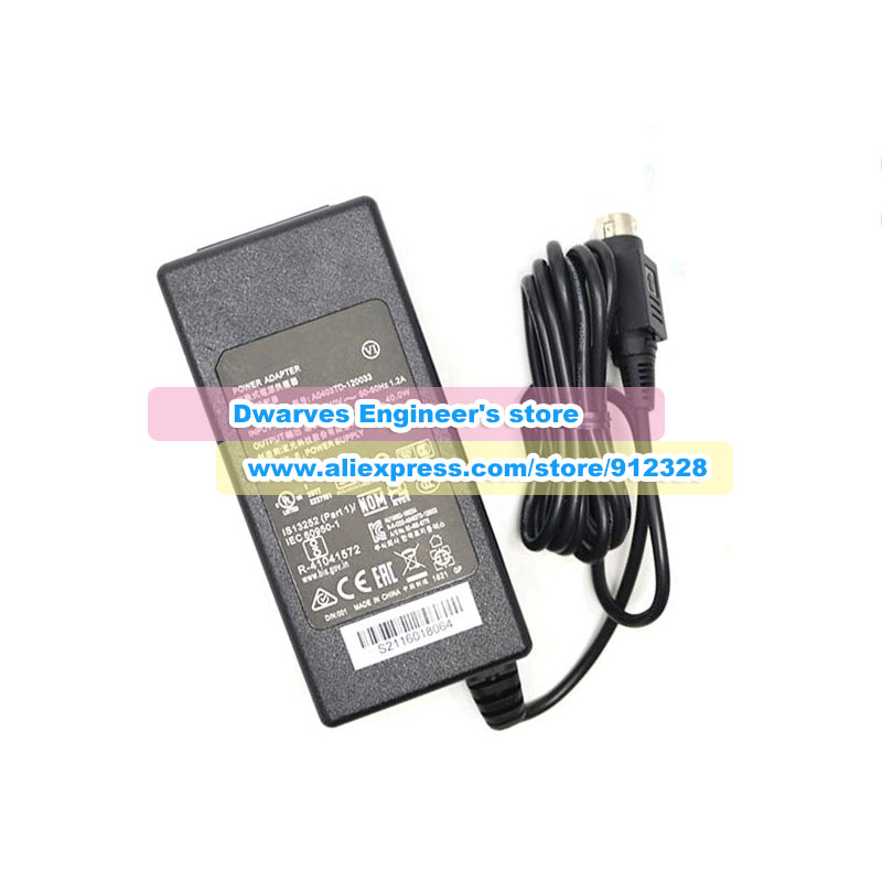 OEM A0403TD-120033 AC/DC Adapter ADS0361-U120250 KSD-1203000 12V 3.34A 40W Laptop Charger for ​Aaeon ​RTC-710RK RTC-710AP RUGGED