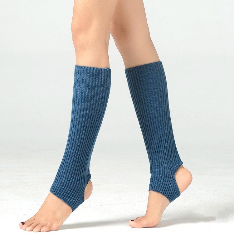 Kinderen Adult &#39;S Beenwarmers Gebreide Sport Beschermende Wol Ballet Benen Cover Yoga Latin Dance Voet Warm Lolita Sokken: blue