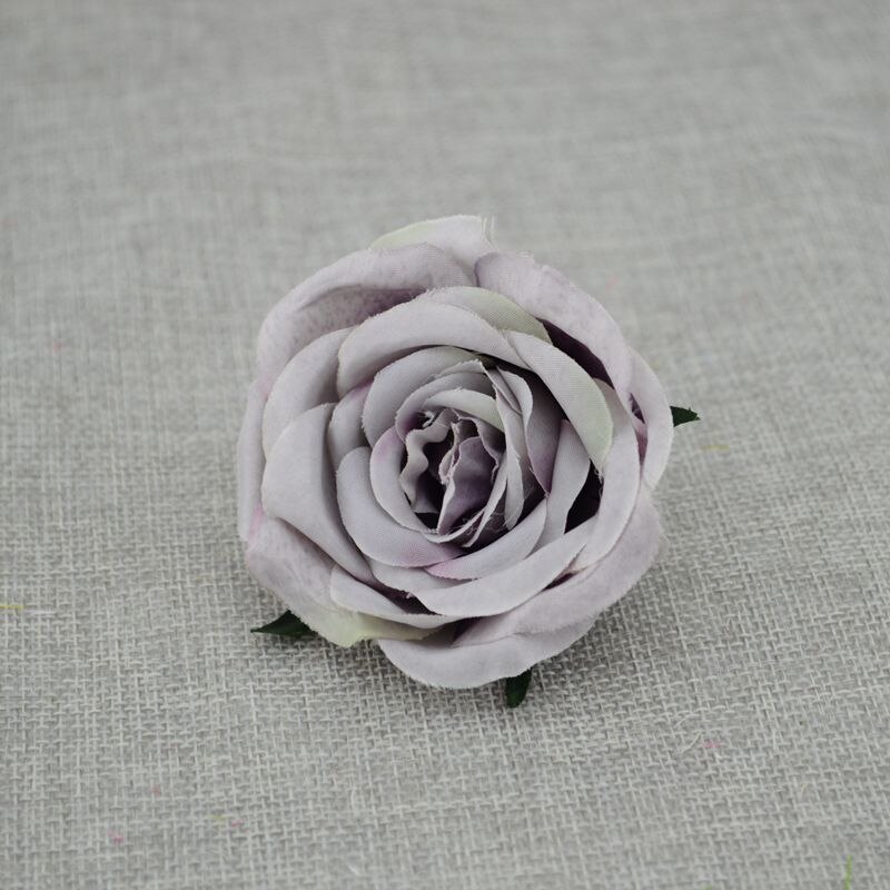 5 Stks/partij Kunstbloemen Goedkope Rozen Bruiloft Decoratie Pompom Zijde Bloem Simulatie Bloem Kamer Decoratie: Gray purple