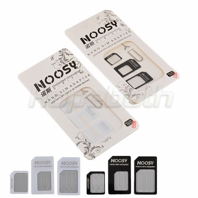 300 Set 4 in 1 Convert Nano SIM Card to Micro Standard Adapter For iPhoneX 7 5 5s 6 6s Plus Xiaomi with Eject Pin Key Free Ship