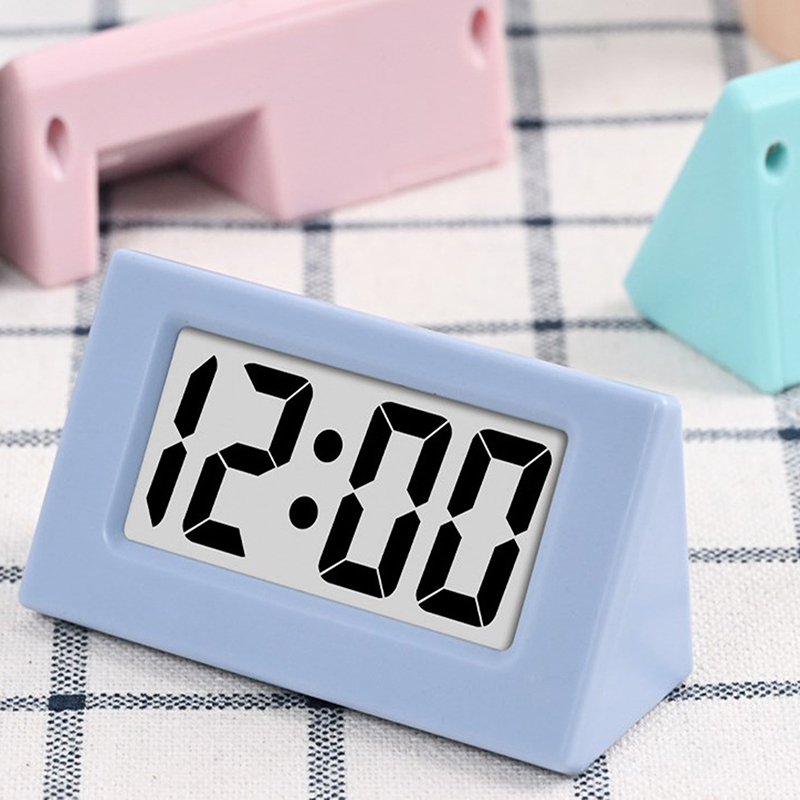 1pc Mini Car Dashboard Digital Clock Portable Cute Electronic Digital Clocks Student Desktop Clock Home Office Bedroom Decor