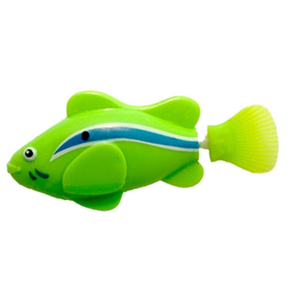 Swimming Electronic Fish Activated Battery Robotic Fish Powered Toy For Children Kid Bathing Toys Multi-Colored: Army Green