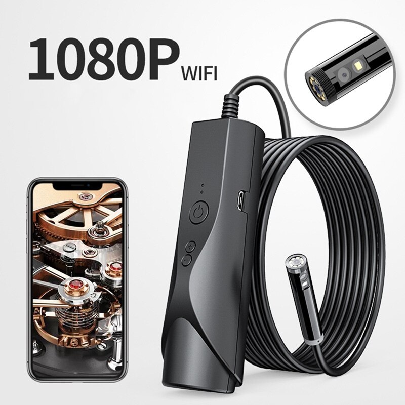 Cámara endoscópica Wifi IP67 impermeable, boroscopio, 1080P, HD, doble Inspección, para Android, iPhone, IOS, con 8 LED