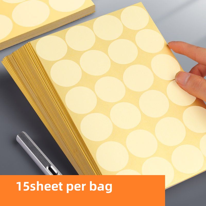 round Transparent PVC Sticker Self Sealing circle stickers Round clear Label Waterproof Clear PVC Blank sealing label Sticker