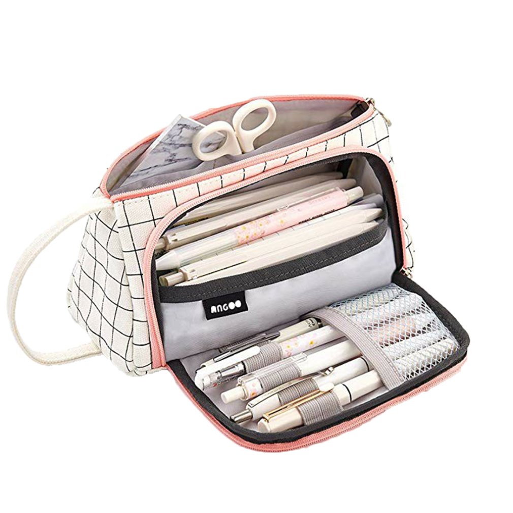 Super porte-crayon Kawaii grande capacité crayon école stylo étui fournitures crayon sac école boîte crayons poche papeterie