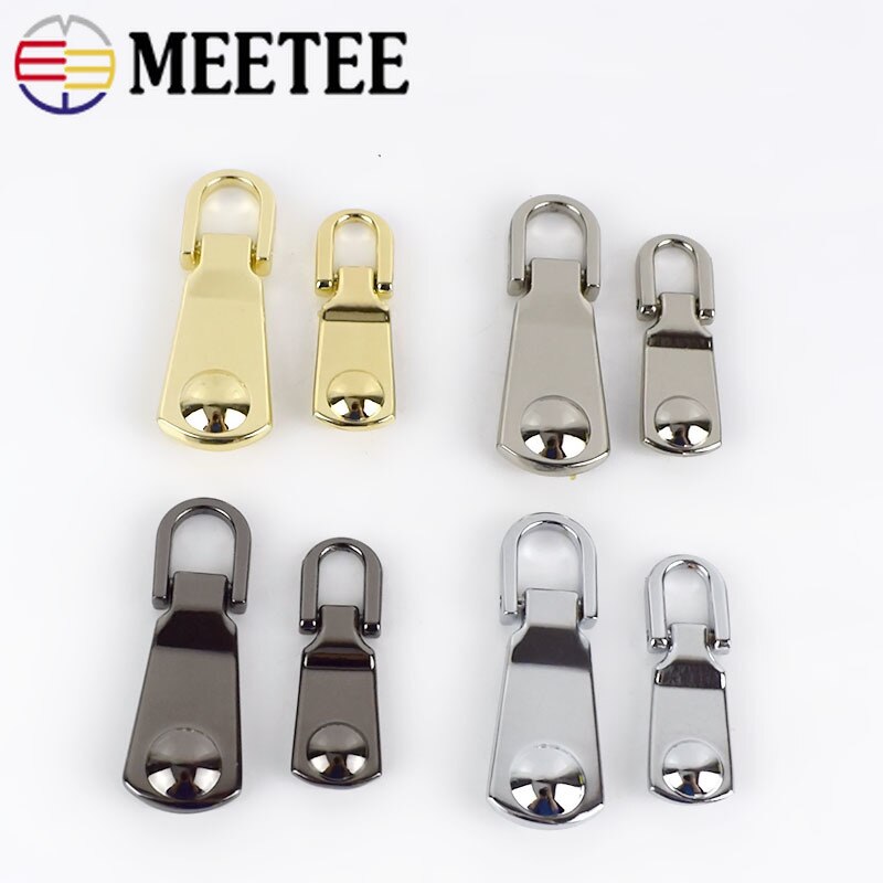 10pcs 3# 5# Metal Zipper Pullers Jacket Coat Zip Repair Kits Zipper Pull For Zipper Sliders DIY Sewing Crafts