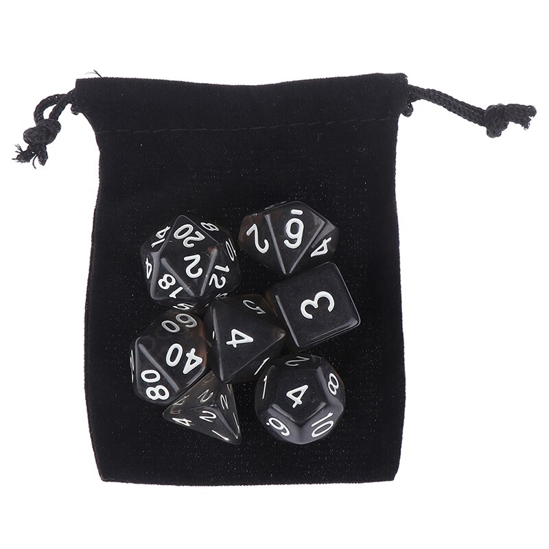 7 teile/satz DnD polyedrisch Würfel einstellen für Tabletop Spiele RPG MTG D4 D6 D8 D10 D % D12 D20 6 farben für Wählen: BK