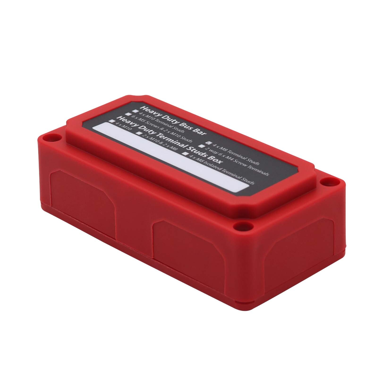 Style Red Shell Busbar Box M8 Specification 300A High Current 48V Busbar BUS BAR Busbar Box For Cars Ships Yachts: Default Title