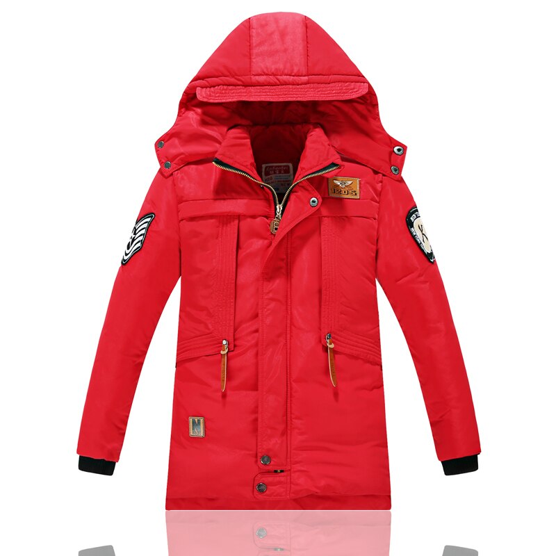 Chaqueta de invierno para chico de poliéster, abrigo grueso de algodón a la , versión coreana, ropa informal ajustada,: passion red / 8