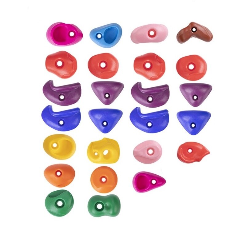 25Rock Climbing Holds for Kids,Climbing Rocks for Indoor Outdoor Set,Rock Wall Grips Kit and 2Inch Mounting Hardware: set 2