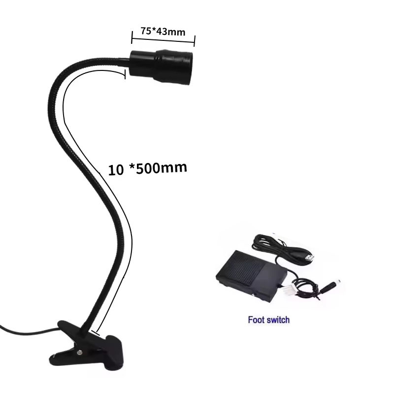 Usb led uv purple line hærdningslampe til skønhed, negle, øjenbryn, falske øjenvipper, fodtrin led gulvlampe: Hvid