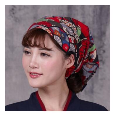Style japonais écharpe femme serveurs chapeau casquettes pour restaurant chef d'aventure: Rouge
