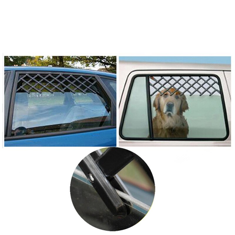 Expandable Car Window Gate Magic-Gate Dog Pet Fences Vent Window Ventilation Safe Guard Grill for Pet Travel