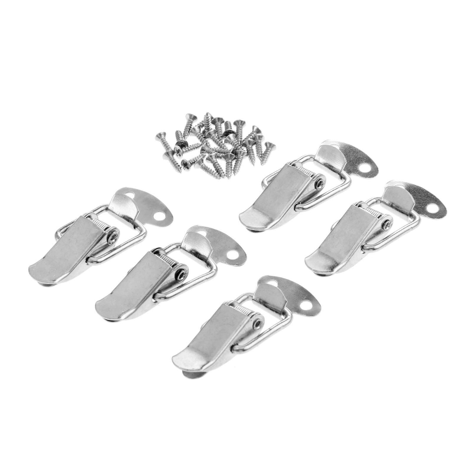 5Pcs Hardware Spring Loaded Latch Catch Toggle Hasp For Sliding Door Simple Window Cabinet 43*21mm