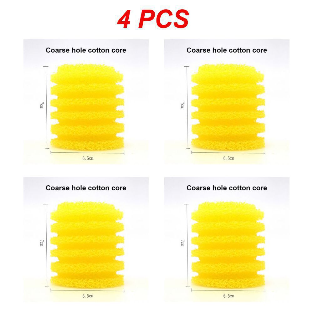4-1 Stuks Aquarium Filterspons Gebouwd In Filterelement Gele Katoenen Kern Aquarium Vervanging Spons Huisdier Aquarium Accessoires: YELLOW