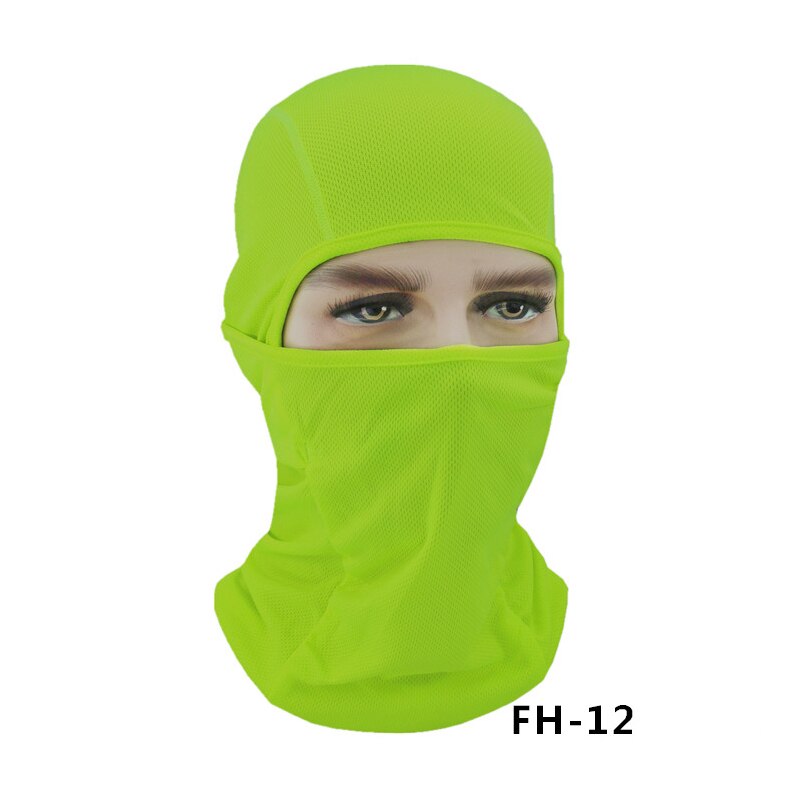 Gittergewebe Lycra Radfahren Maske voll Gesicht Schild Sport Lauf Jagd Fahrrad Schal Männer Frauen Hals Wärmer Sturmhaube Kopf Abdeckung Bandana MTB: Farbe 12