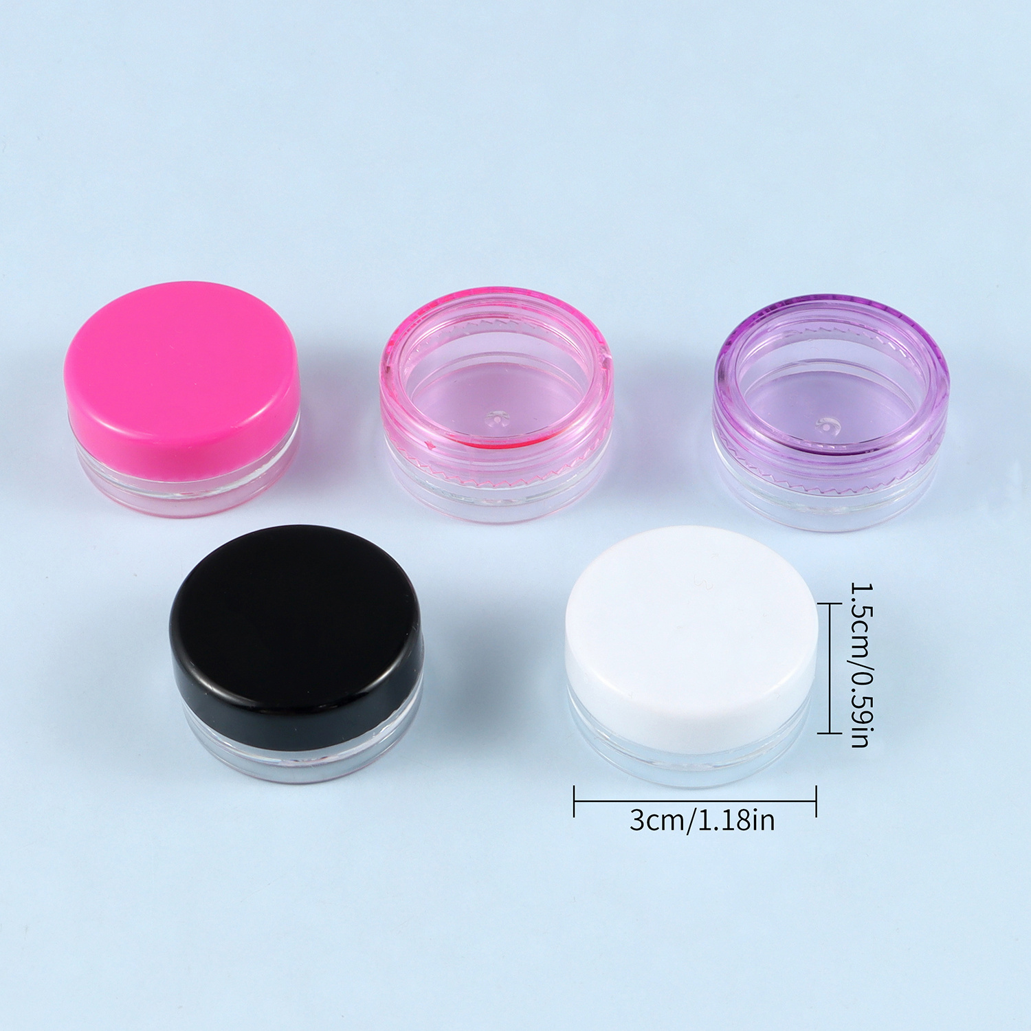 10 teile/los 3*1,5 cm Mini Kunststoff Kasten Runde Transluzente Verpackung Lagerung Kasten Staubdicht Langlebig Starke Schmuck fallen Container