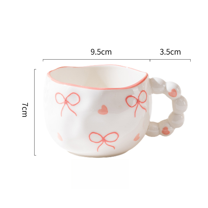 Urocze ceramiczne kubki z wzorem chmur i serc, filiżanki robić kawy, kubki robić herbaty mlecznej z kwiatami, naczynia robić napojów 250 ml, kuchnia