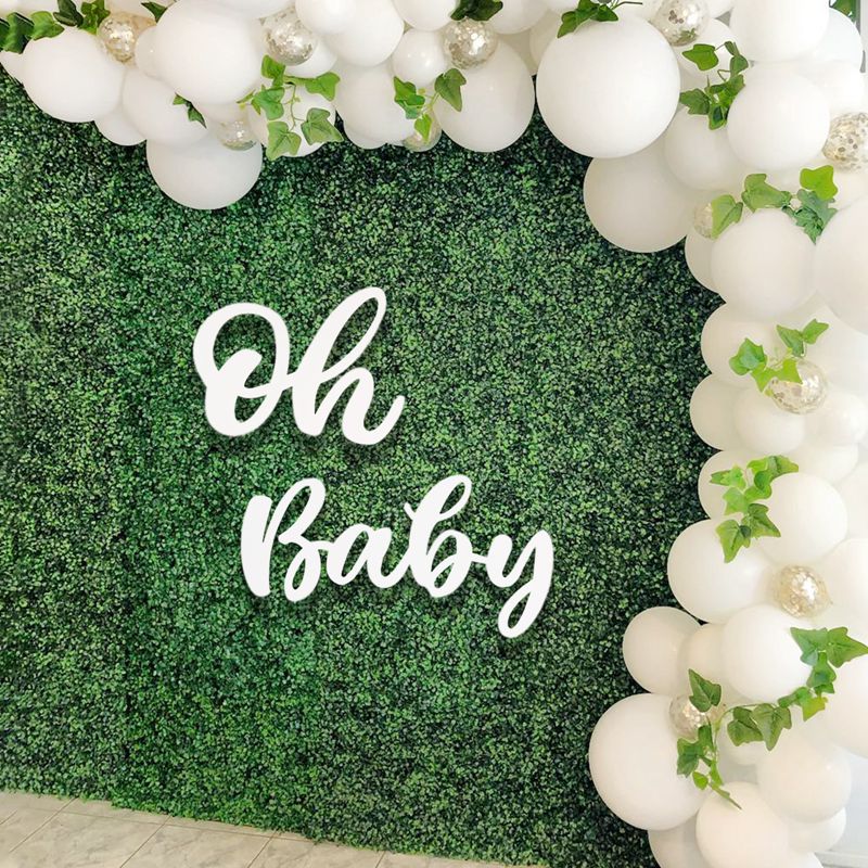 Wallsticker oh baby it& #39 ;sa dreng pige baby shower dekoration 1st fødselsdagsfest indretning børn babyshower køn afslører dekoration
