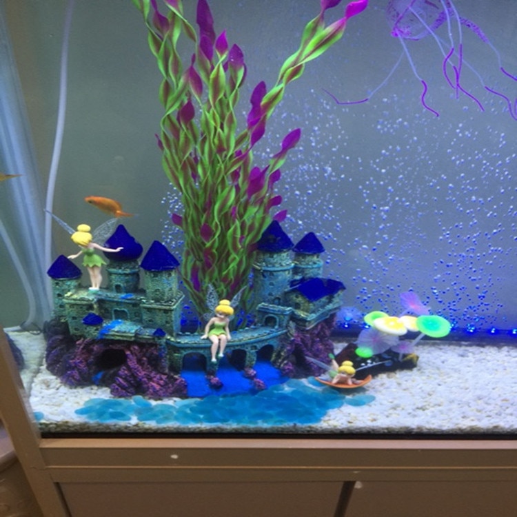 Aquarium Decorations Series - Classical Resin Castle Ornament,Eco-Friendly Fish Tank Castle Aquarium Accessories