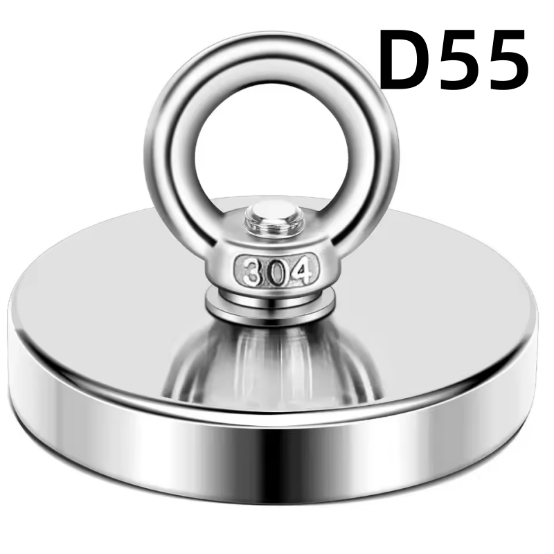 D55/2,16 Zoll Neodym-Angelmagnet Bergung Sucher Magnethaken N52 Hochleistungsmagnete mit Senkloch-Ringschraube: Ursprünglich Titel