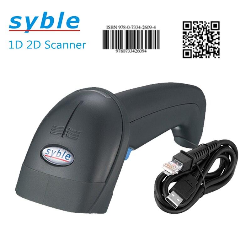 Decoding Chip to Interpret Various 1D 2D Codes High Cost-Effective Wried QR Barcode Reader Handheld Scanner Syble XB-6255M