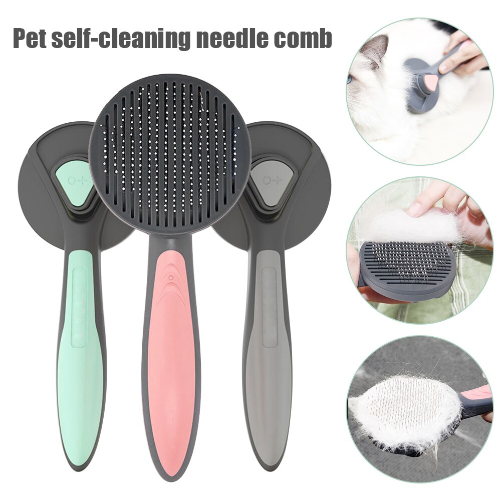 Brosse nettoyante et Peigne Autonettoyant pour Chien et Chat, Produits de Toilettage et de Beauté