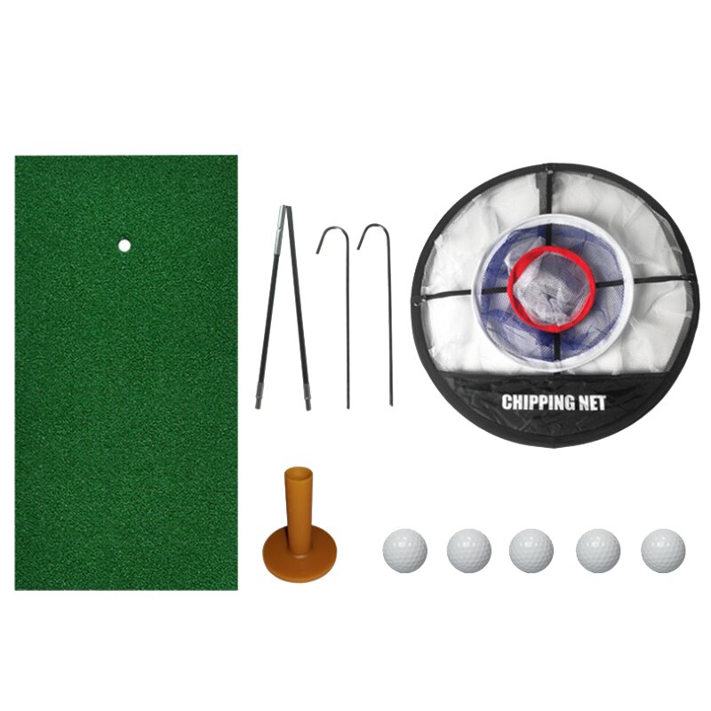 Golf Indoor Outdoor Chipping Pitching Cages Mats Practice Easy Net Golf Training Golf Aids with a Pad and Ball