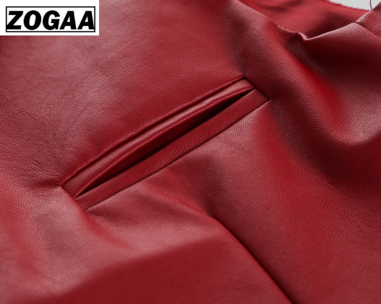 Tang kühlen Neue Faux Leder Jacke Westen Rot Weiß Schwarz Einreiher V Neck Herren Weste Slim Fit Ärmel mantel