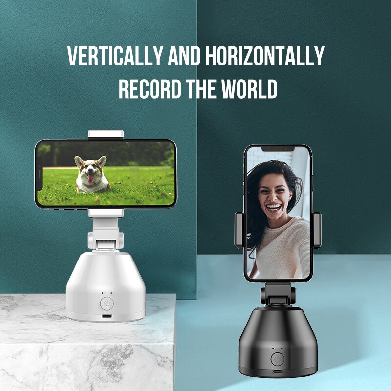 Smart AI Gimbal - 360° Face Tracking - Auto Face Follow - Phone Stabilizer Holder - for iOS Android
