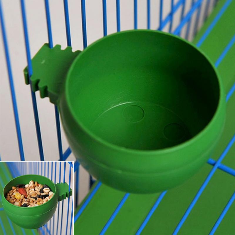 Papegoja fågel hamster foder skål bur hängande dricka mat matare skål skål matning skål verktyg