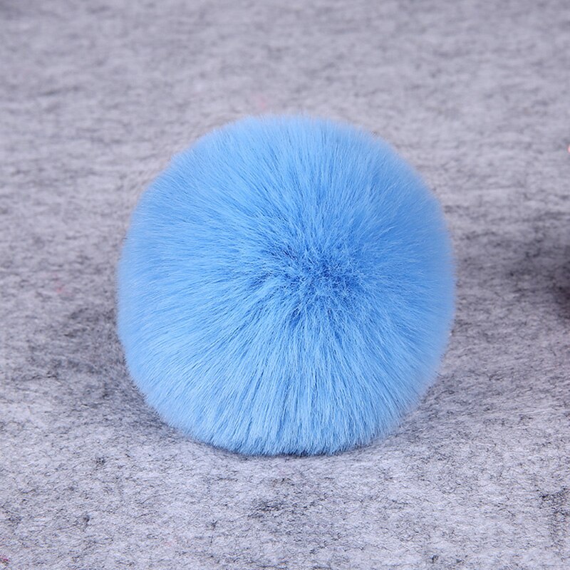 8Cm Diy Winter Zachte Pluizige Rex Konijnenbont Pom Pom Kunstmatige Harige Bal Voor Tassen Mutsen Cap Pompom Accessoires: 14