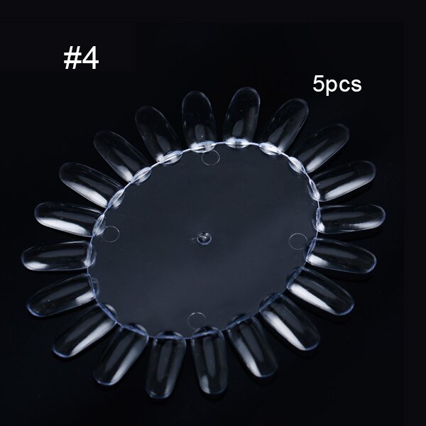 Feivielle 17 optionele tips voor valse nagels kleurenkaart oefendisplay tools transparante witte gesp ring manicure nagelkunsttool: 04