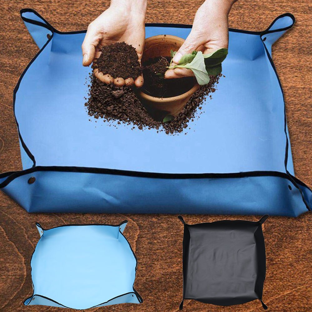 Garden Plant Mat Waterproof Moistureproof Land Mat Reusable Foldable Gardening Soil Pad Replacement Flower Plant Transplant Pot