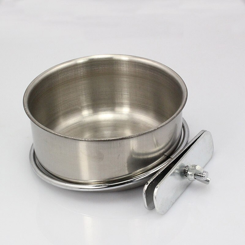 1 Uds comederos para pájaros mascotas contenedor de vasos metálicos para loros con cuenco de comida para guacamayos periquitos accesorios para jaulas de pájaros