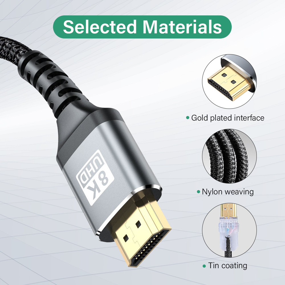 8K HDMI 2.1 Kabel Ultra Hoge Snelheid 48Gbps Dynamische HDR 8K/60Hz 4K/120Hz UHD Ultra high definition videokabel 1M 7M