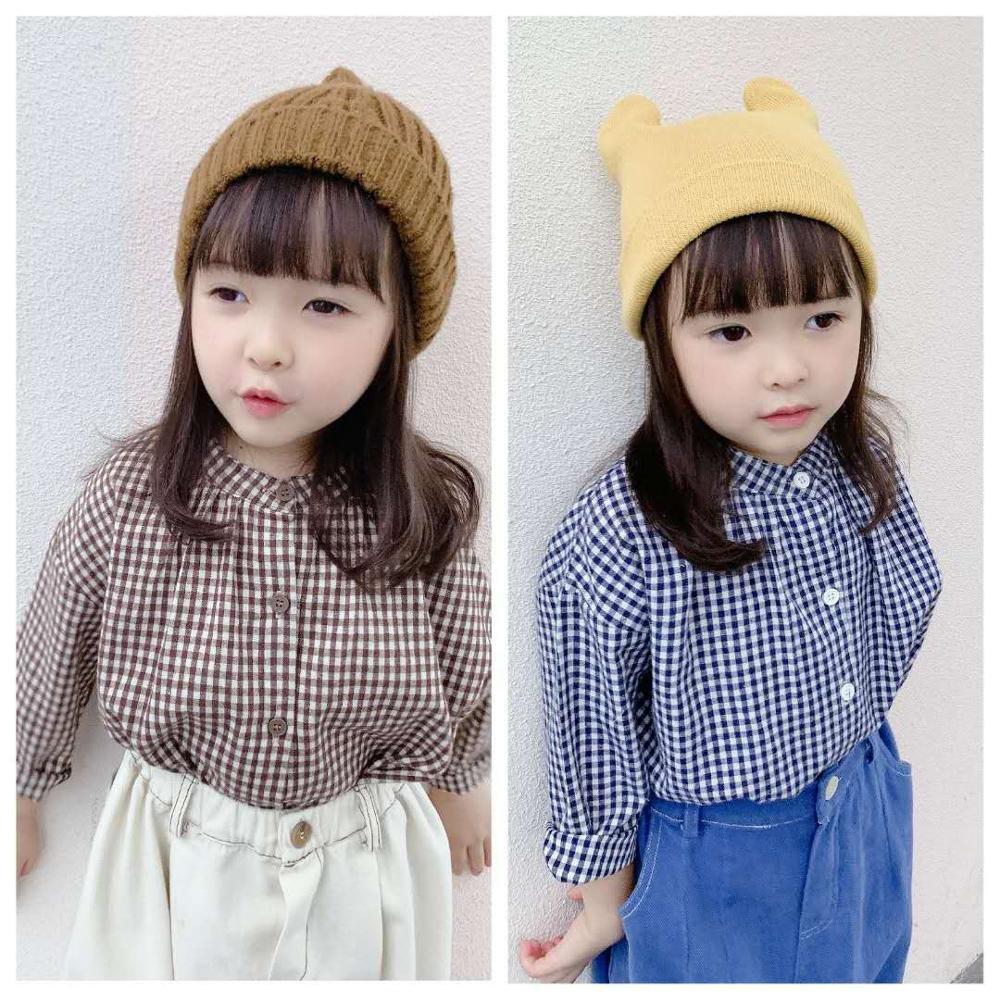 Kinderkleding Herfst Producten Meisjes Koreaanse Versie Van Herfst Kleding Plaid Lange Mouwen Shirt Shirt
