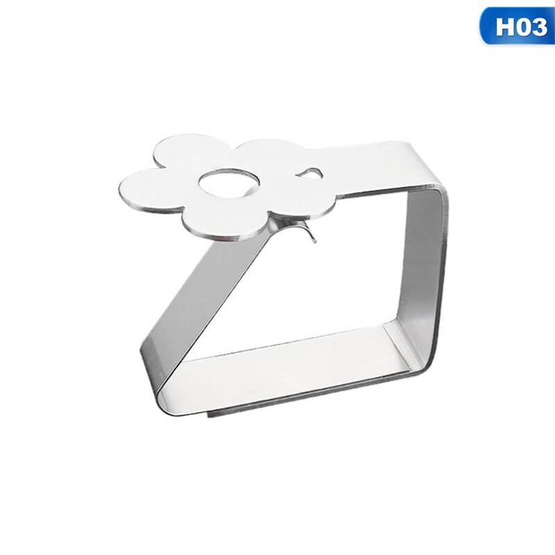 Tablecloth Clip Wedding Round Tablecloth Clamp Holder DIY Party Craft Table Decor Accessories Stainless Steel Table Cloth Grip: 03 Flower