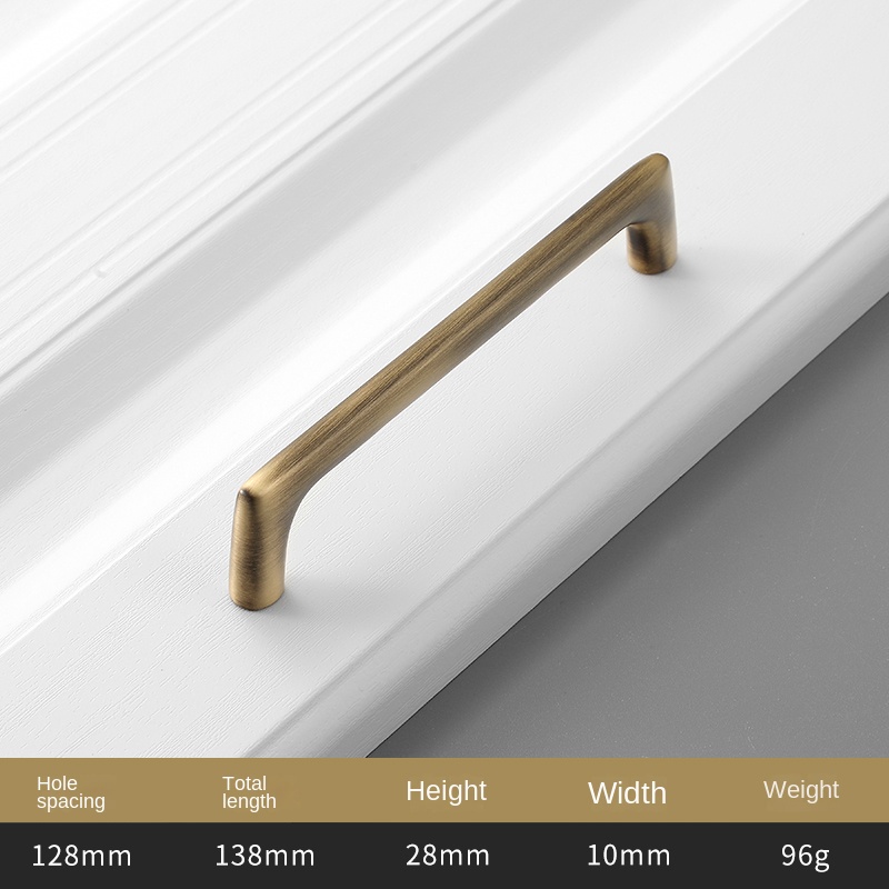 American pure copper solid furniture closet door brass single hole handle Chinese vintage cabinet drawer copper handle: Chocolate