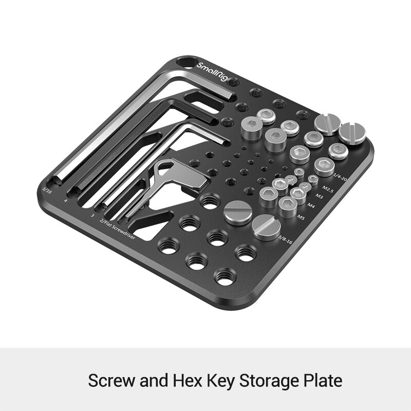Smallrig conjunto de parafuso para câmera, parafuso sextavado com 1/4 unidades para câmera acessório de substituição-1713: storage plate