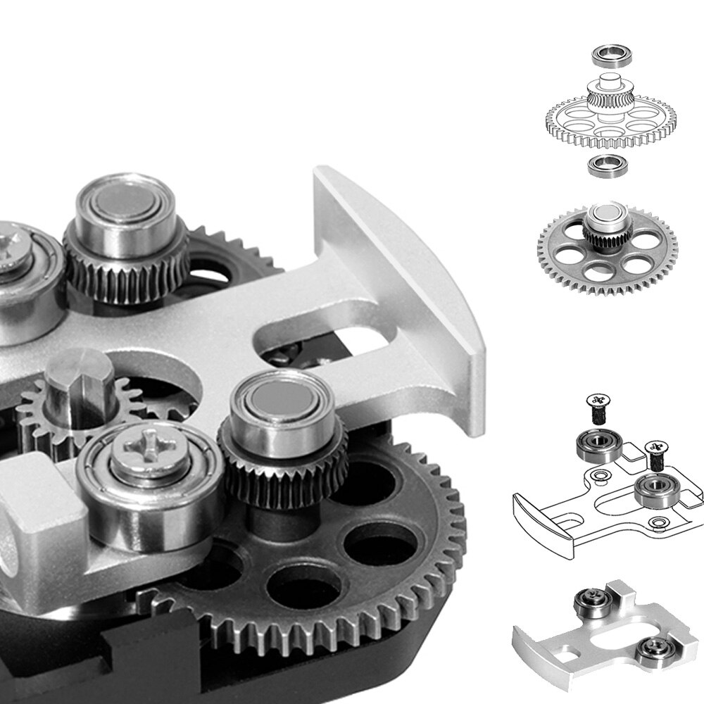 F2 Set OMG V2S Extruder Full Metal Dual Drive 2times Powe Extrusion For ENDER Upgrade Direct